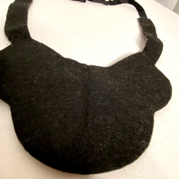 Egyptian Revival Style Beaded Collar Marquise Discs Cylinders Silver Tone Black - Picture 10 of 14